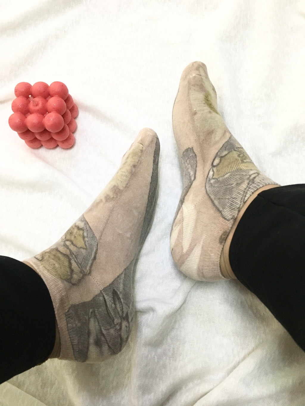 Sunflower Ecoprinted Socks