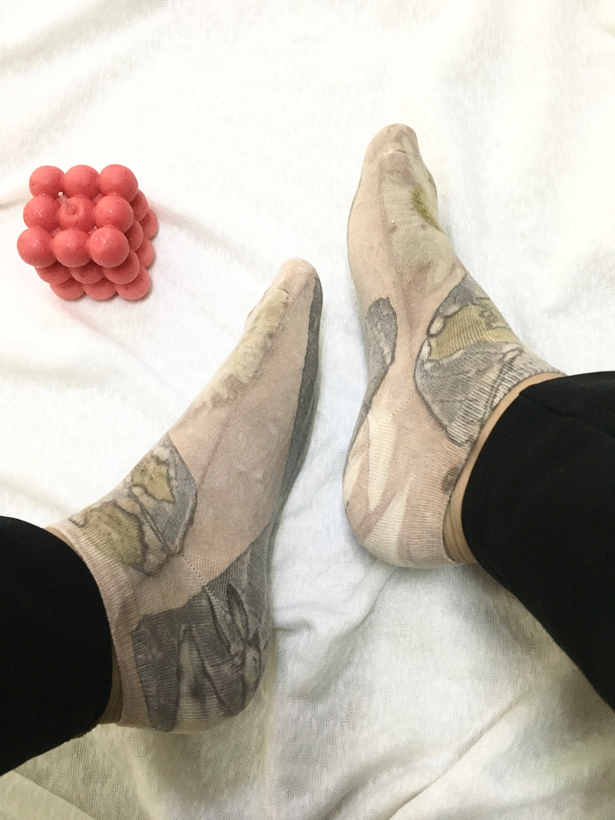 Sunflower Ecoprinted Socks