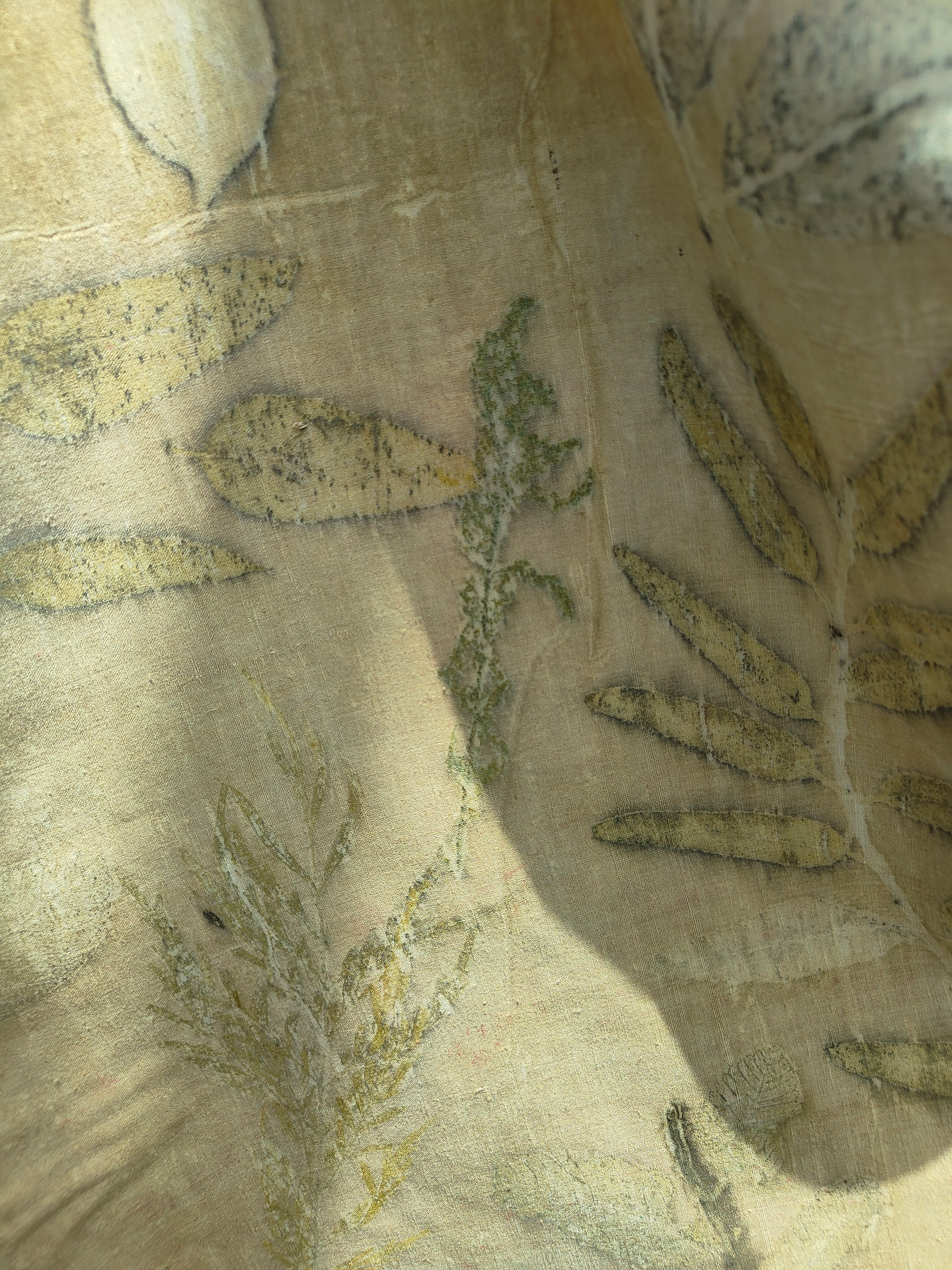 Leaf Mosaic Ahimsa (Eri) Silk Wrap Scarf