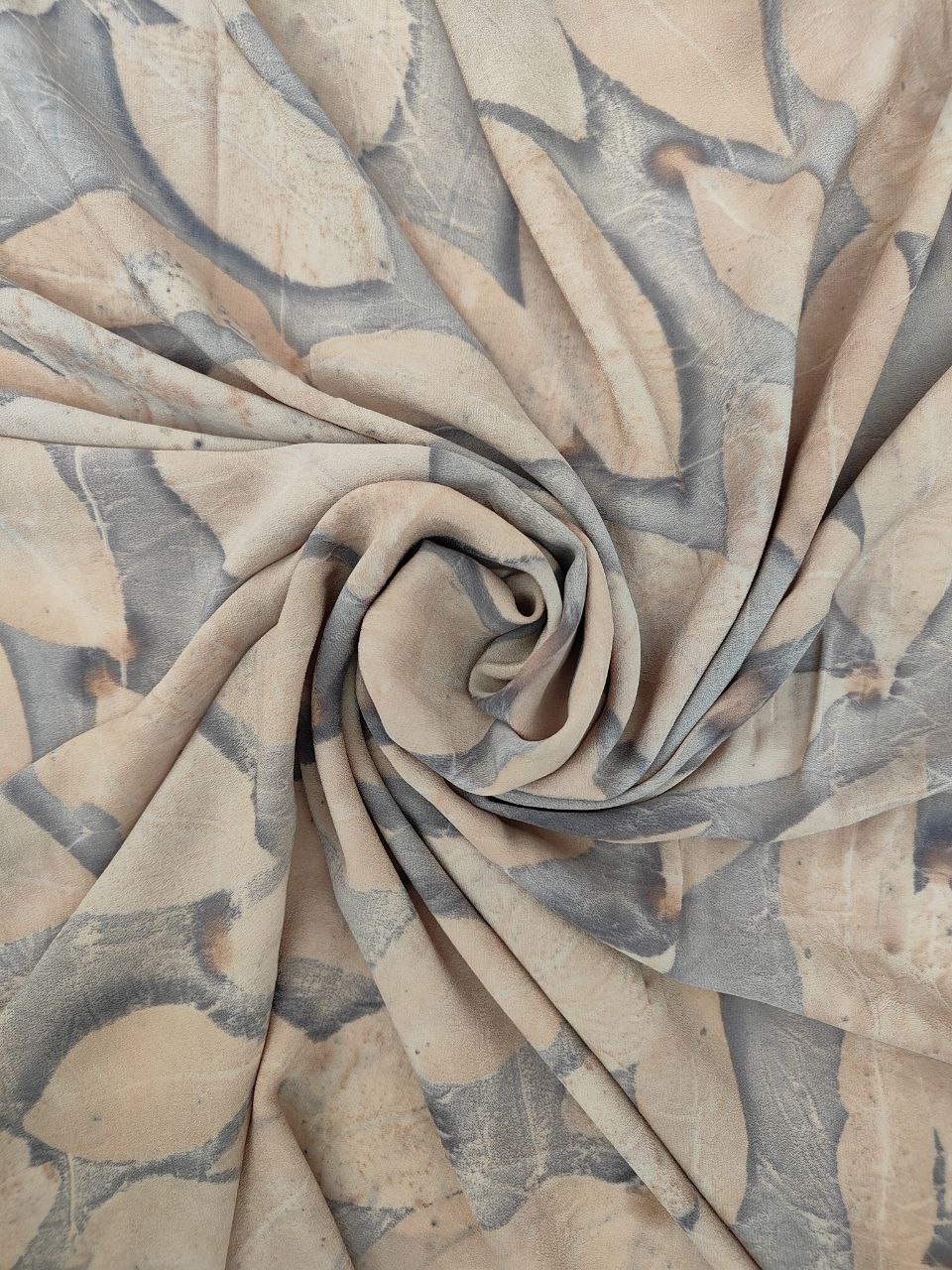Mandala Ecoprinted Crepe Silk Saree