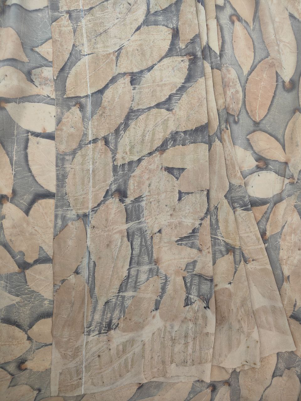 Mandala Ecoprinted Crepe Silk Saree