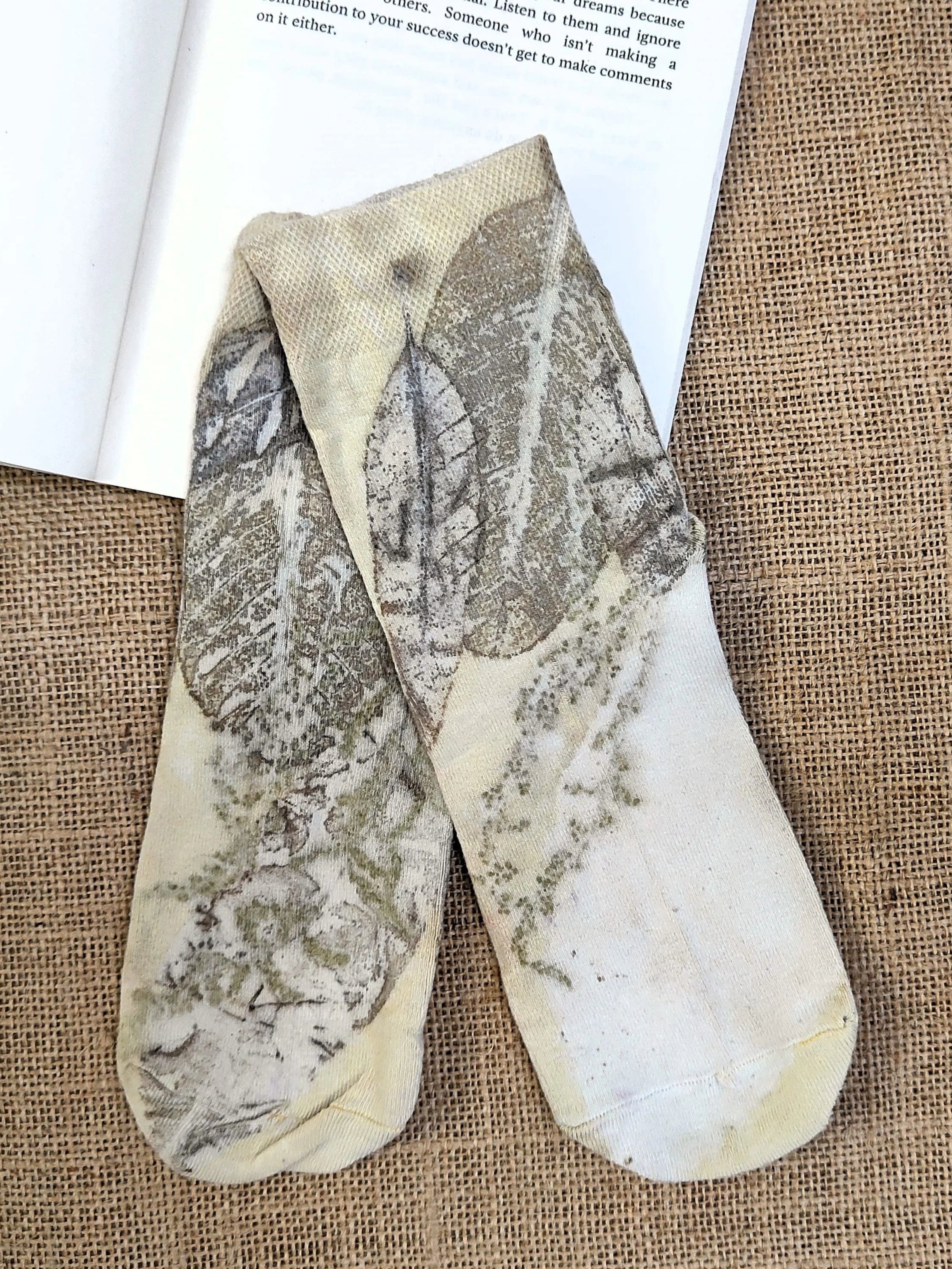 Marigold Steps Pure Cotton Ecoprinted Socks