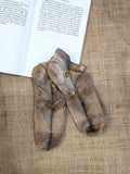 Mocha Ecoprinted Pure Cotton Ecoprinted Socks 
