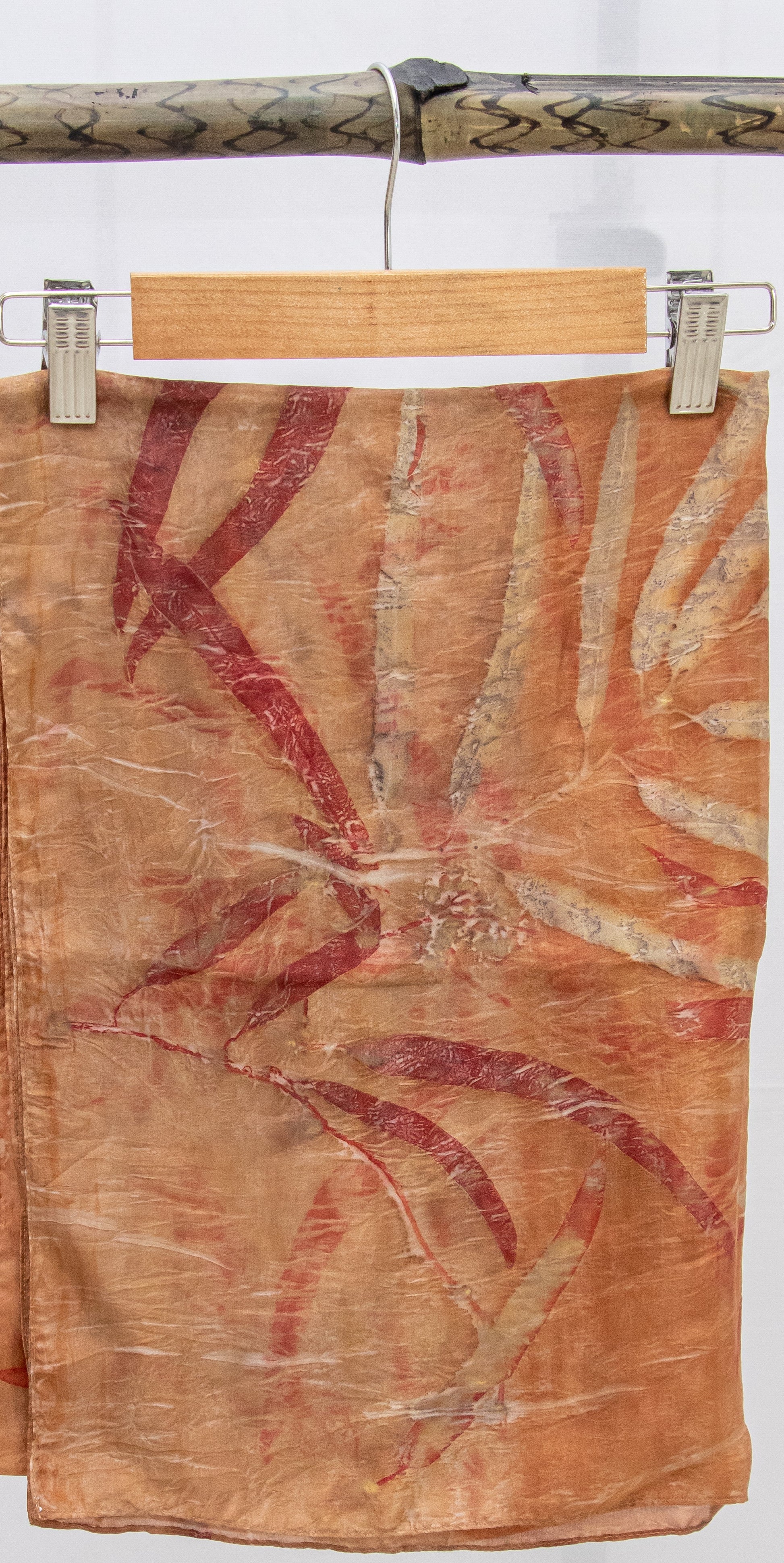 Mocha Mousse Botanical Pure Silk Scarf