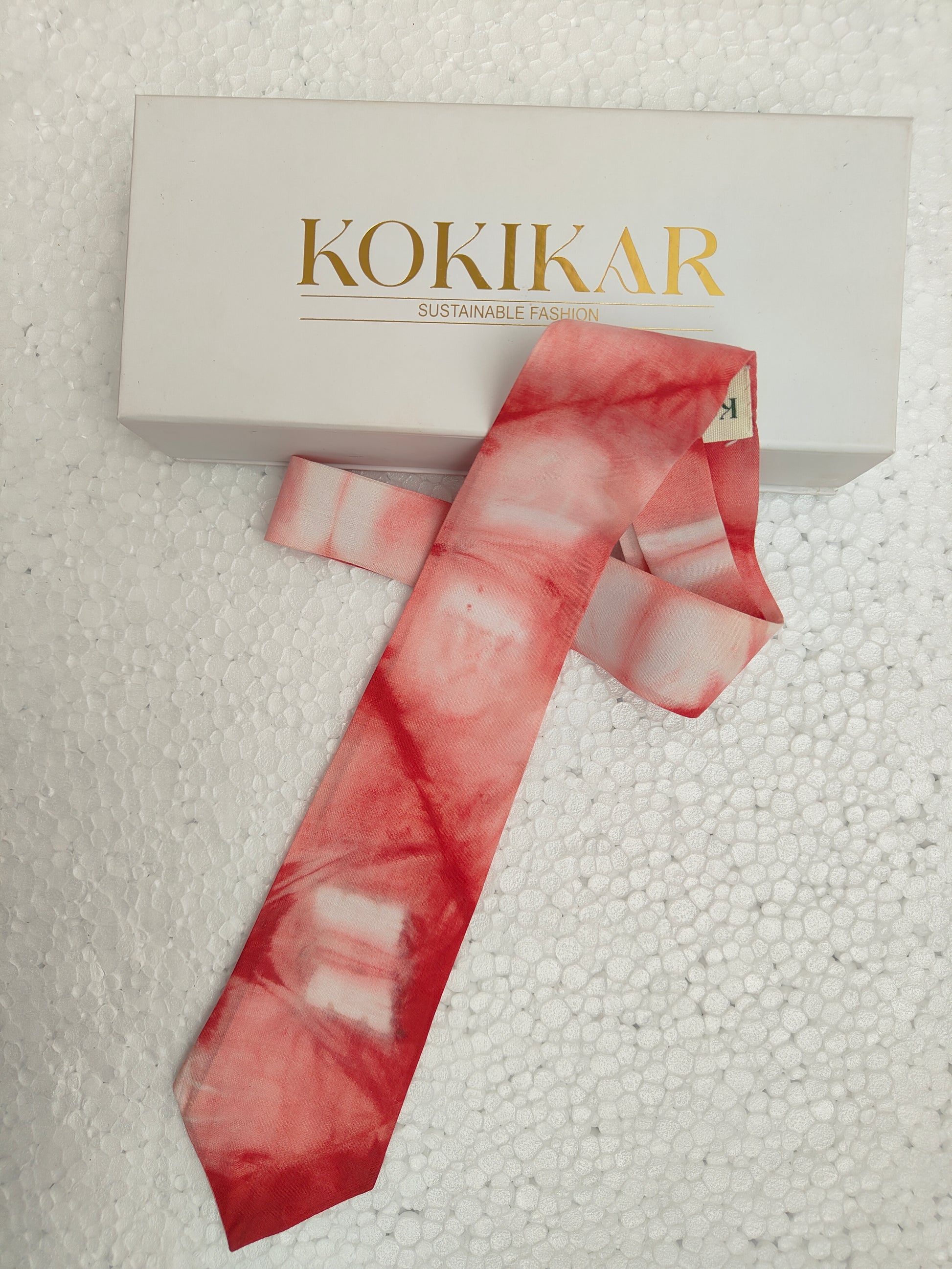 Mosaic Ecoprinted Pure Silk Tie