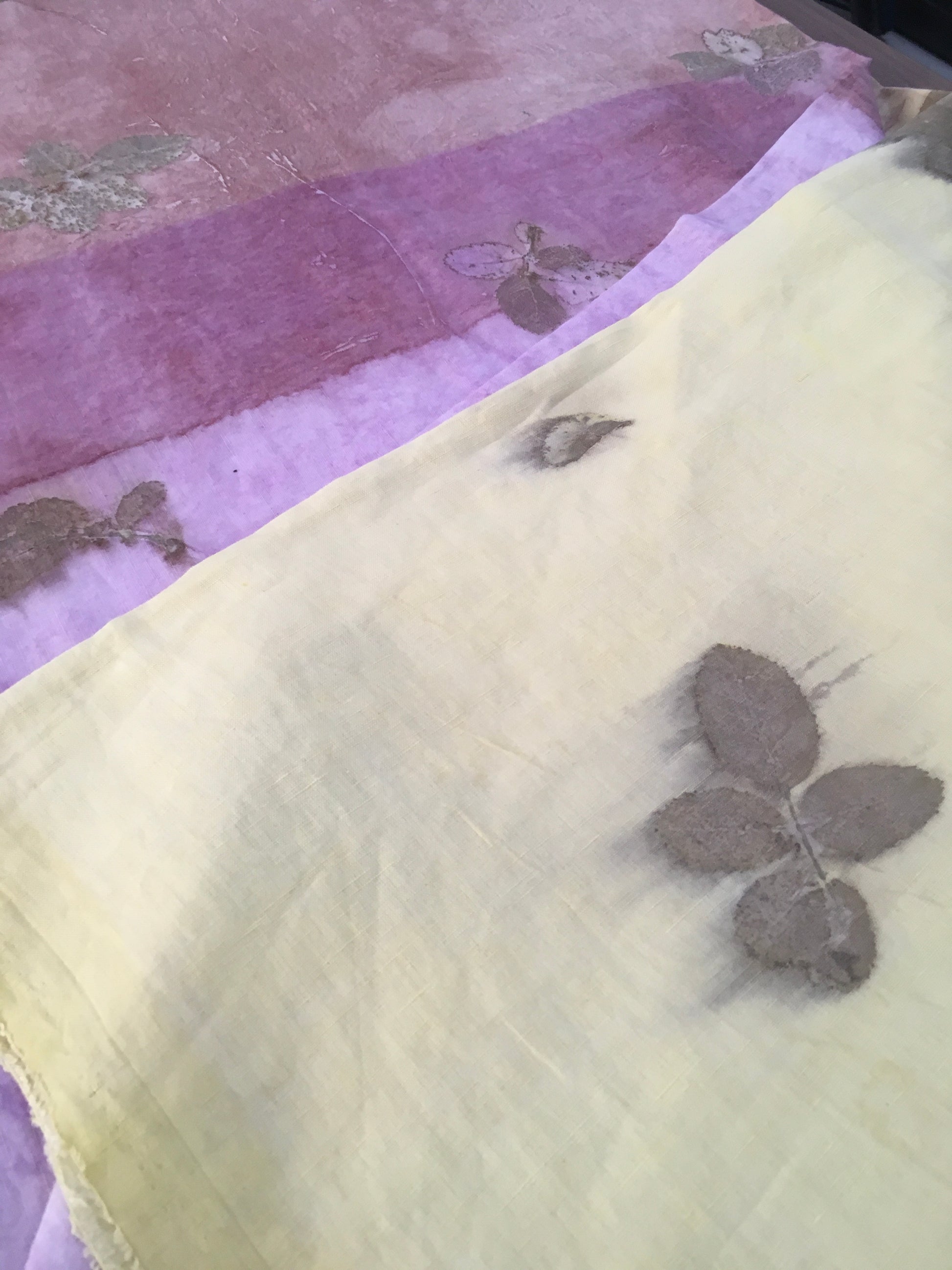 Fabric dyed with natural dyes 