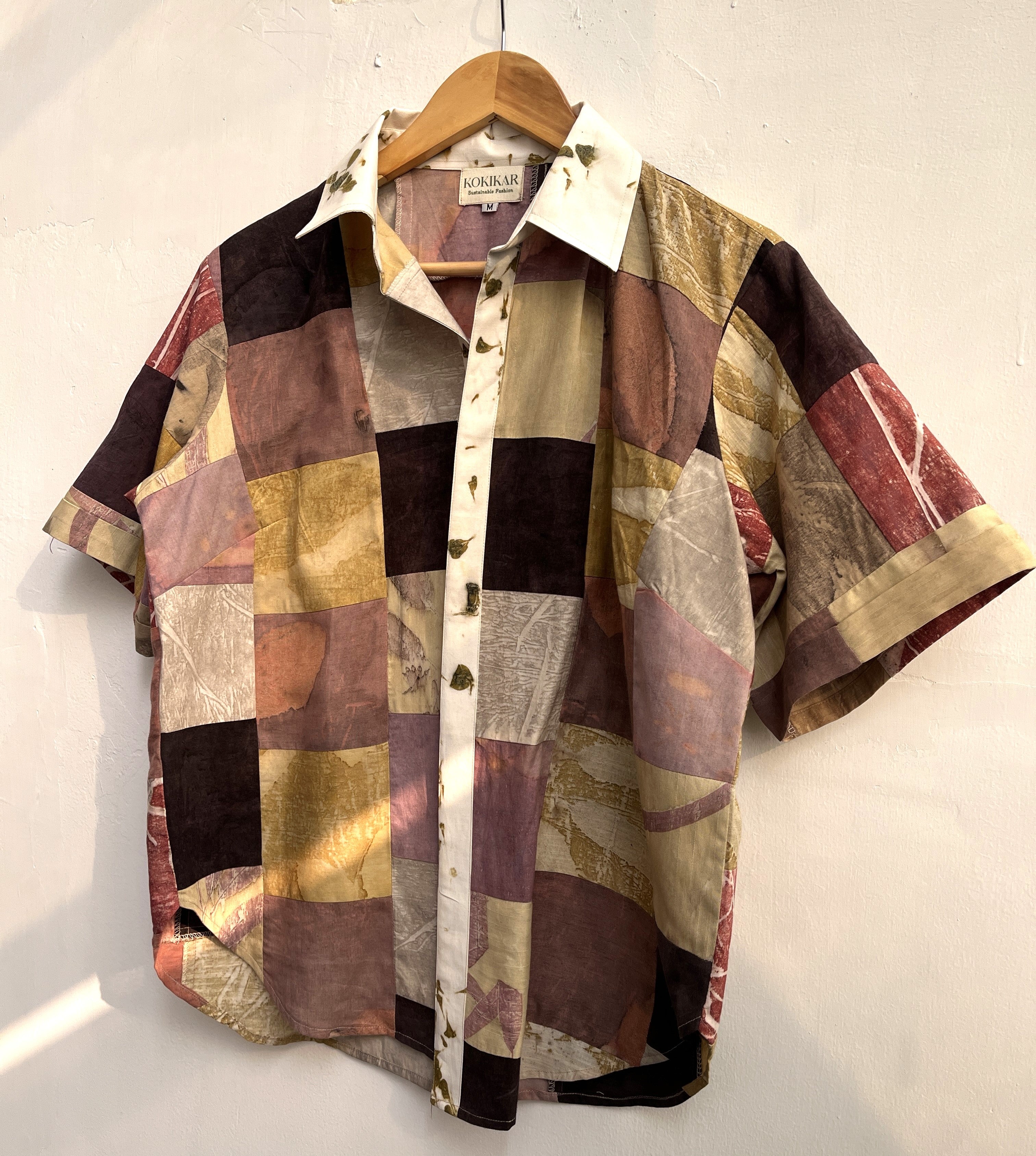 A hanging pachwork cotton shirt