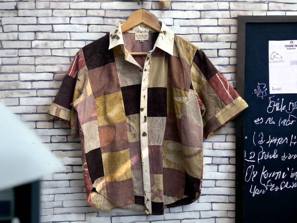 Patchwork Marigold Cotton Shirt
