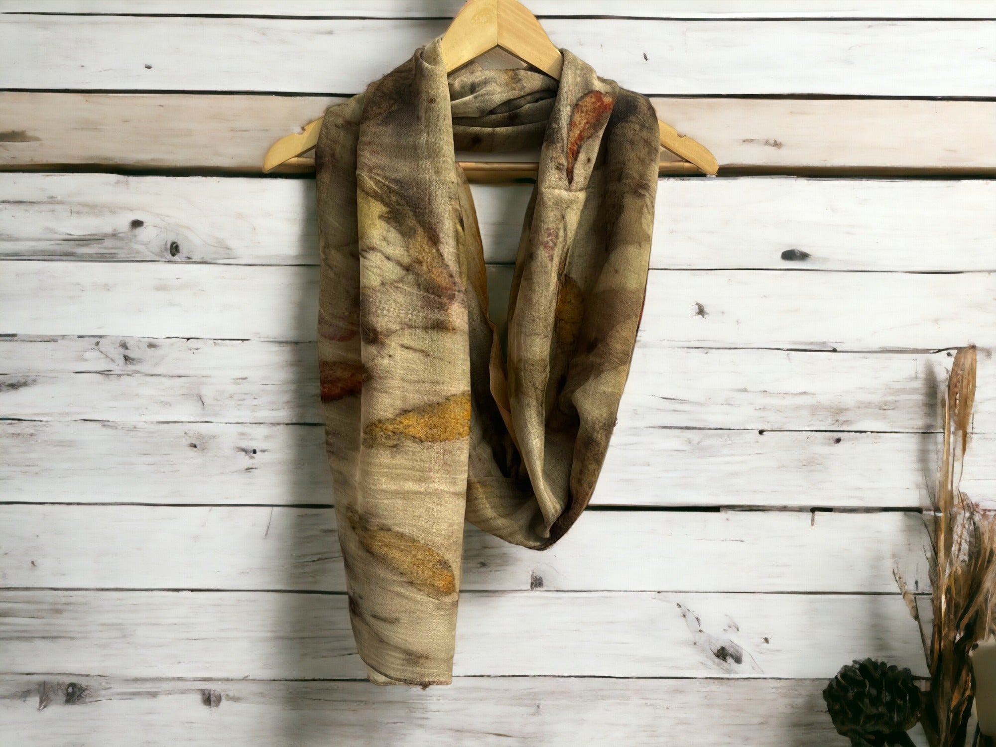 Pure Wool Teak Scarf