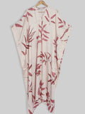 Red eucalyptus ecoprinted kaftan on kokikar wall