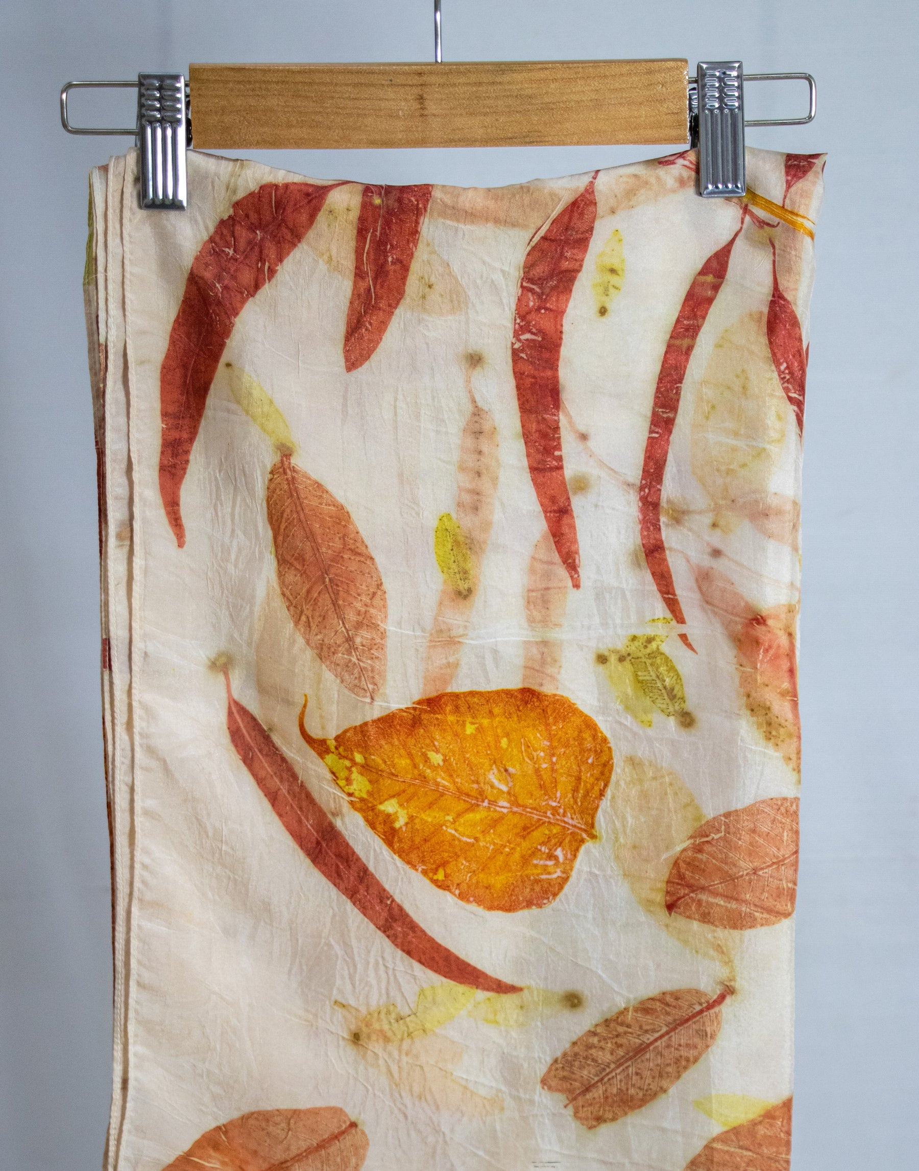 Autumn Red Pure Silk Scarf thumbnail 3