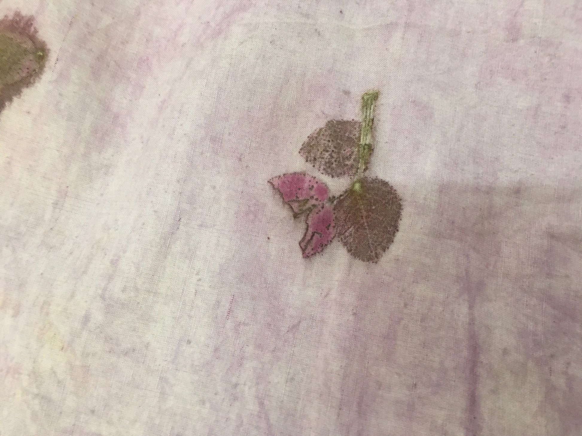 Rosy Linen Blend Handmade Fabric