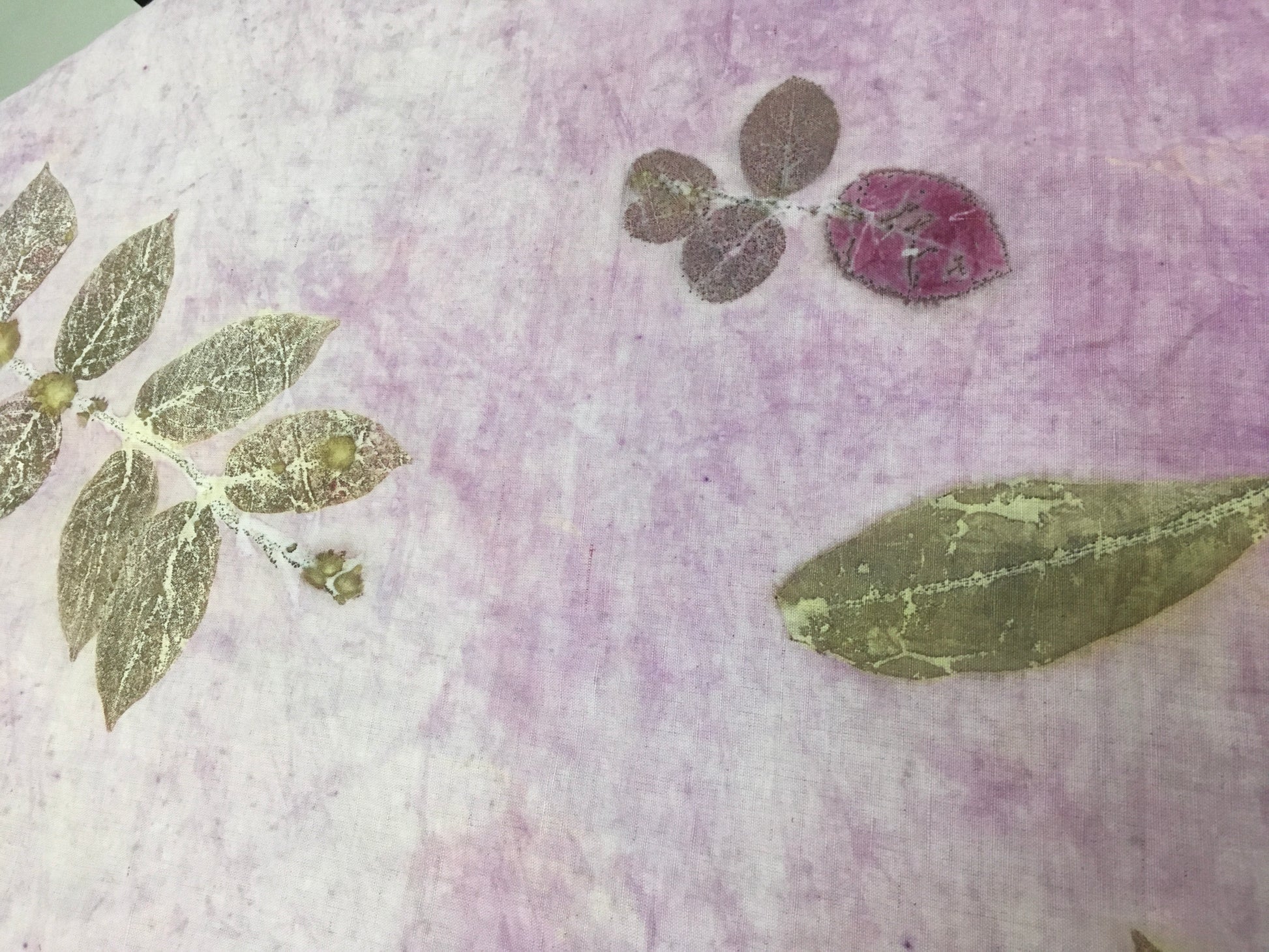 Rosy Linen Blend Handmade Fabric