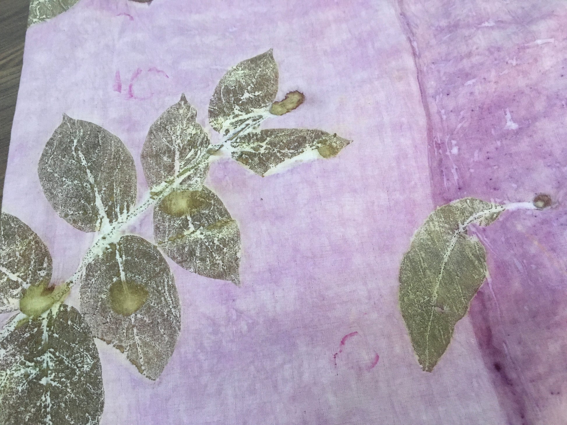 Rosy Linen Blend Handmade Fabric