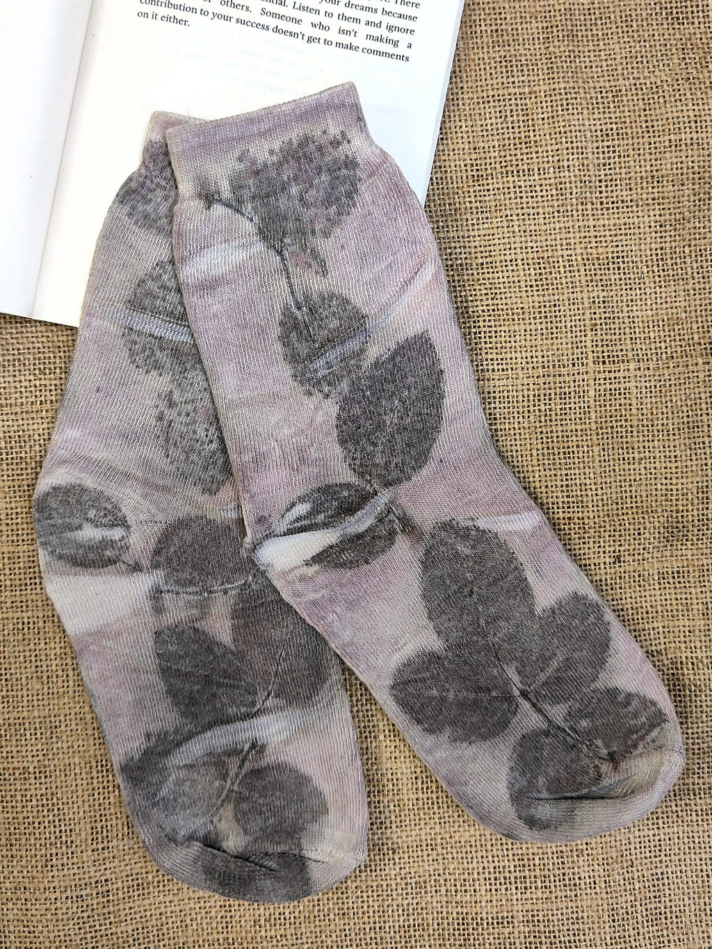 Rosy Toes Pure Cotton Ecoprinted Socks 