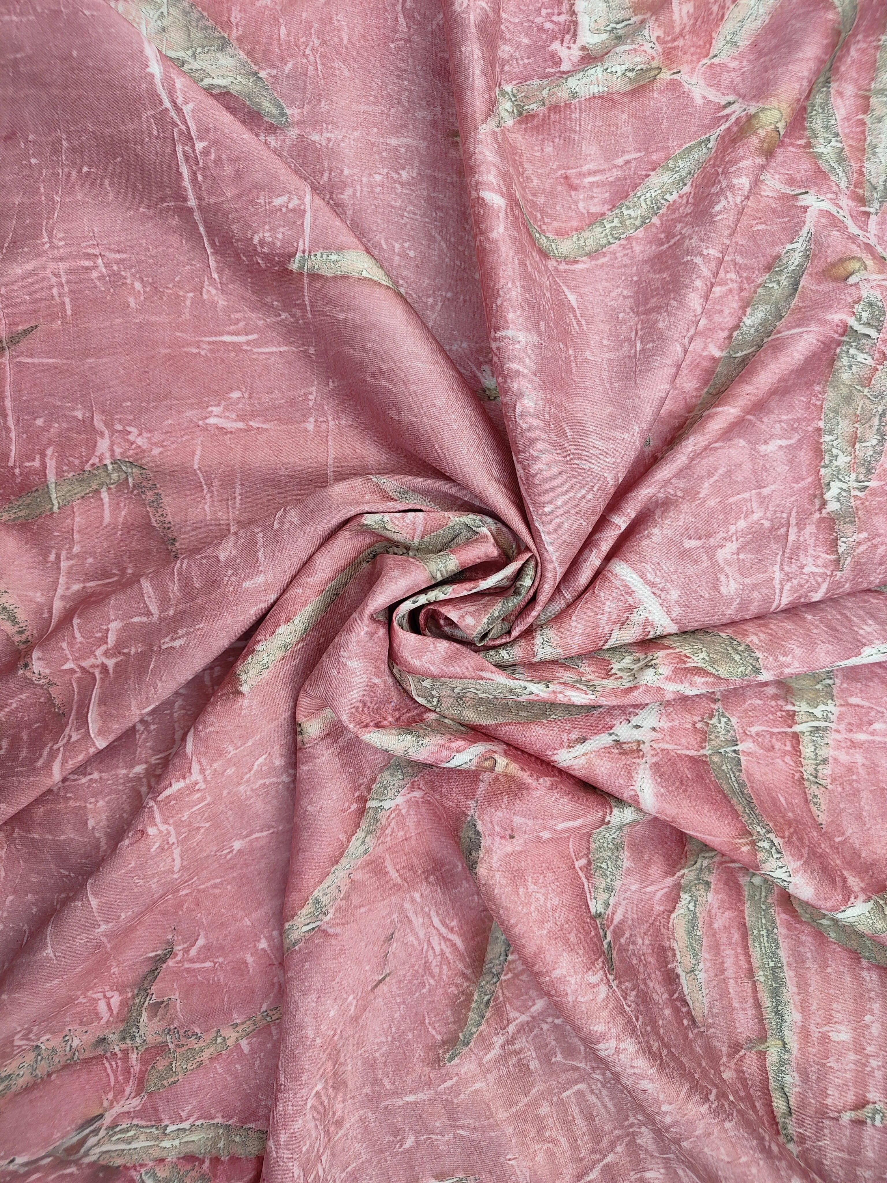 Ruby Radiance ecoprinted Pure Silk Saree folded like rose