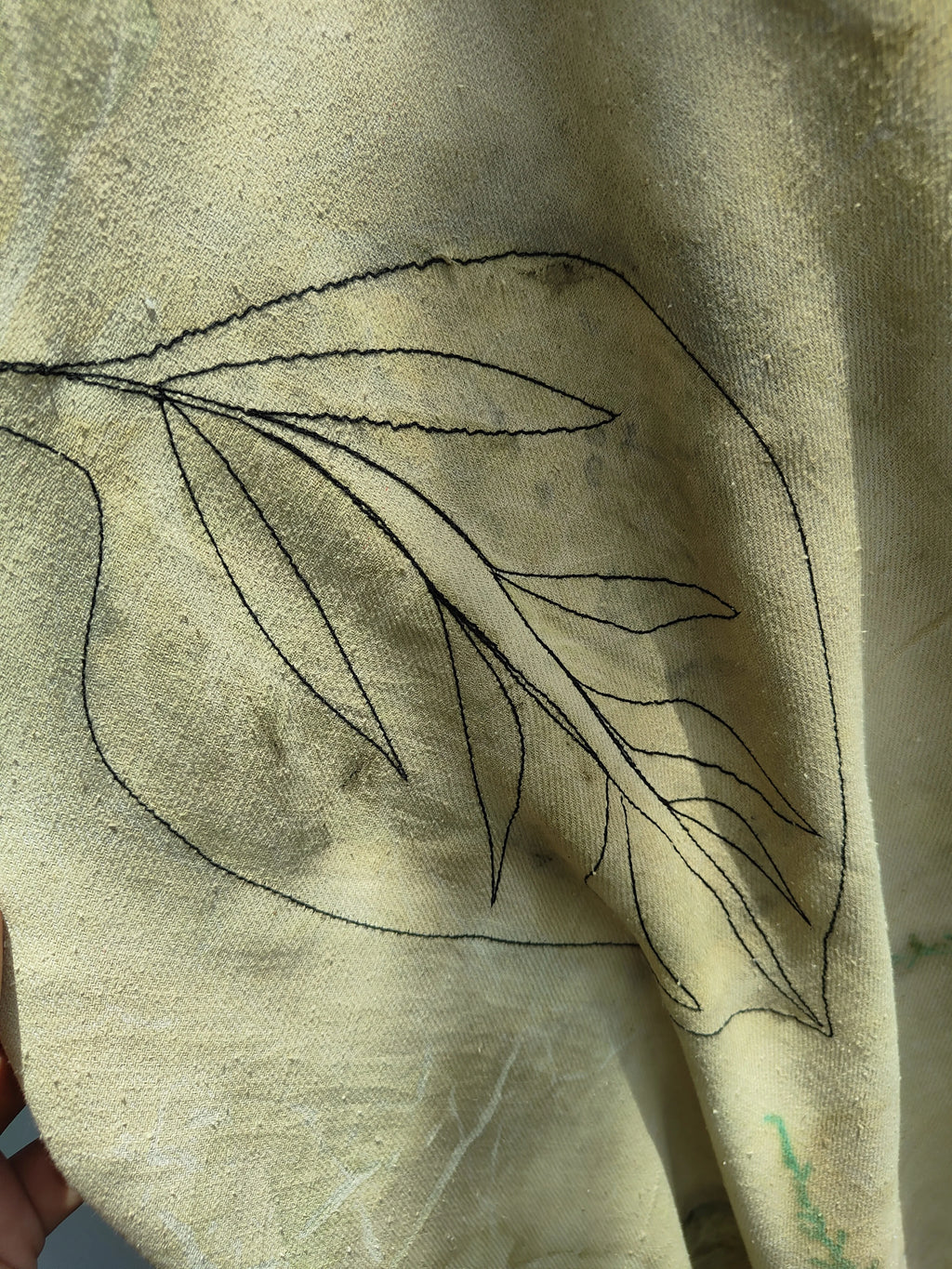 Ecoprinted Ahimsa (Eri) Silk Wrap Scarf