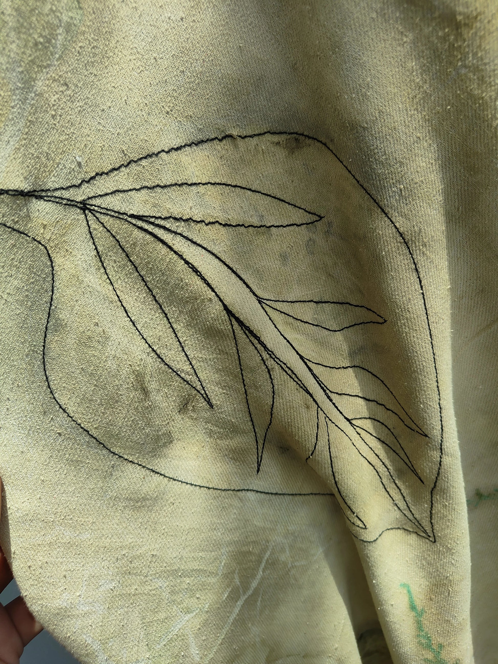 Ecoprinted Ahimsa (Eri) Silk Wrap Scarf