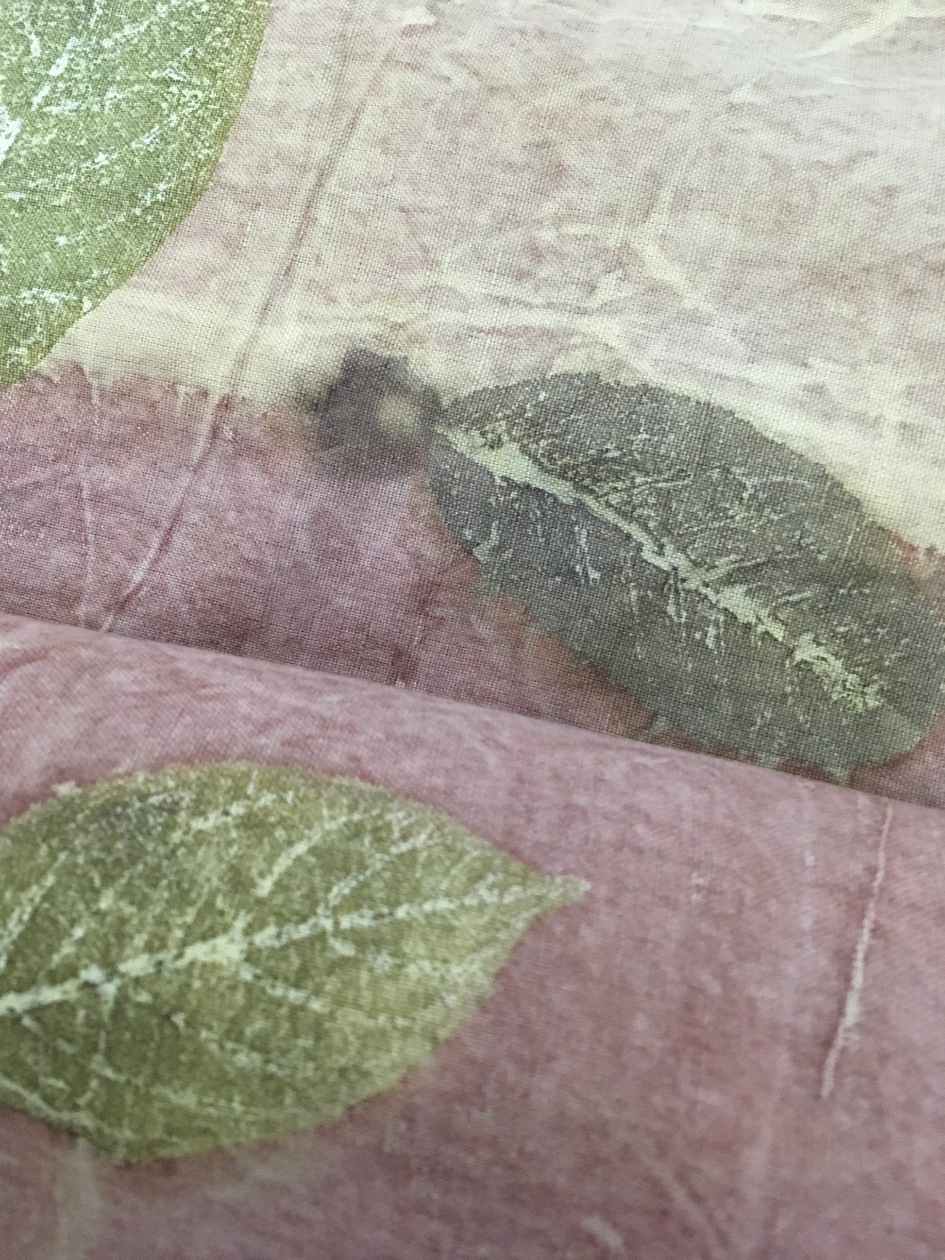 Linen Blend Handmade Ecoprinted Fabric