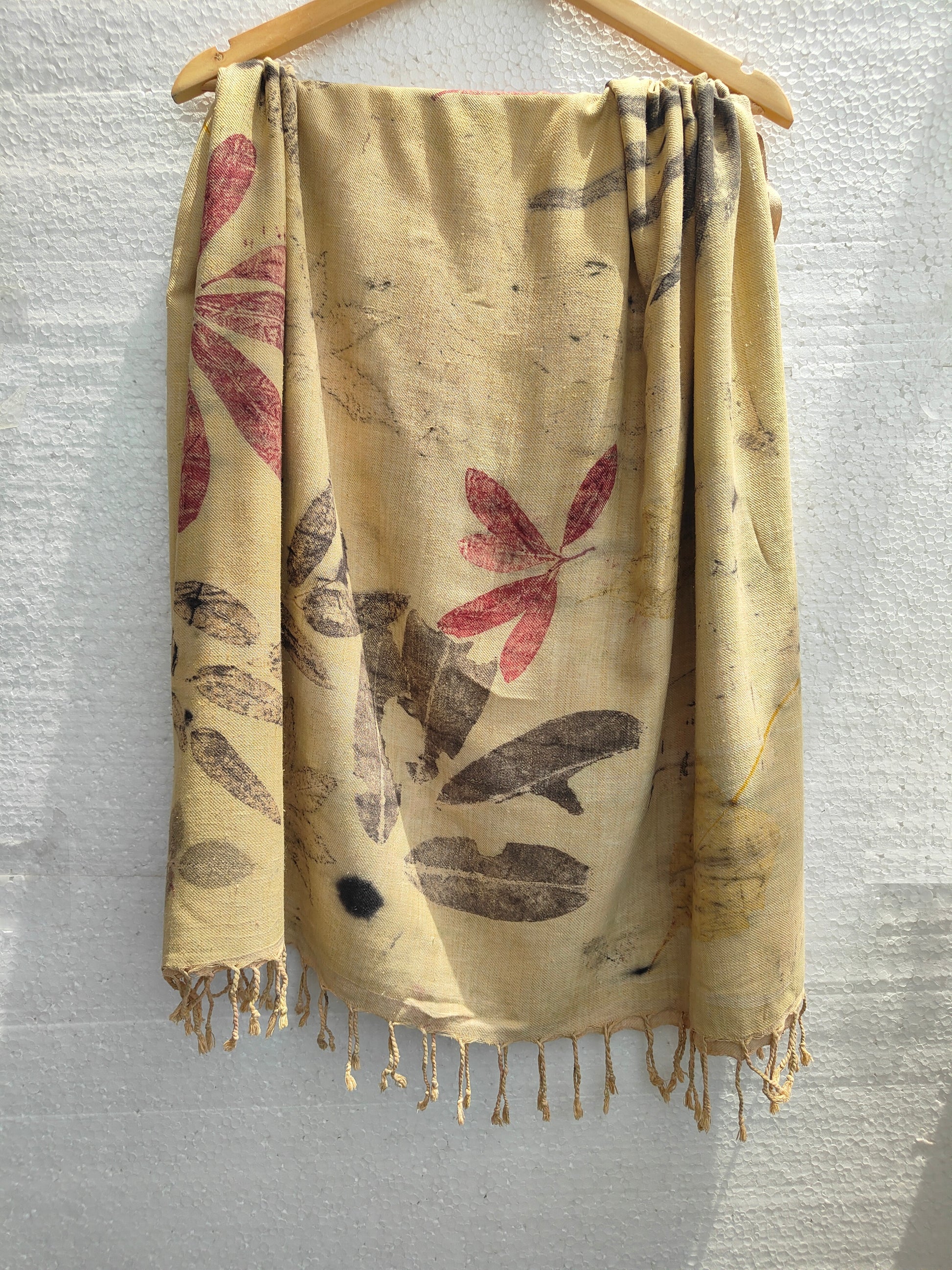 Hanging Eri silk scarf