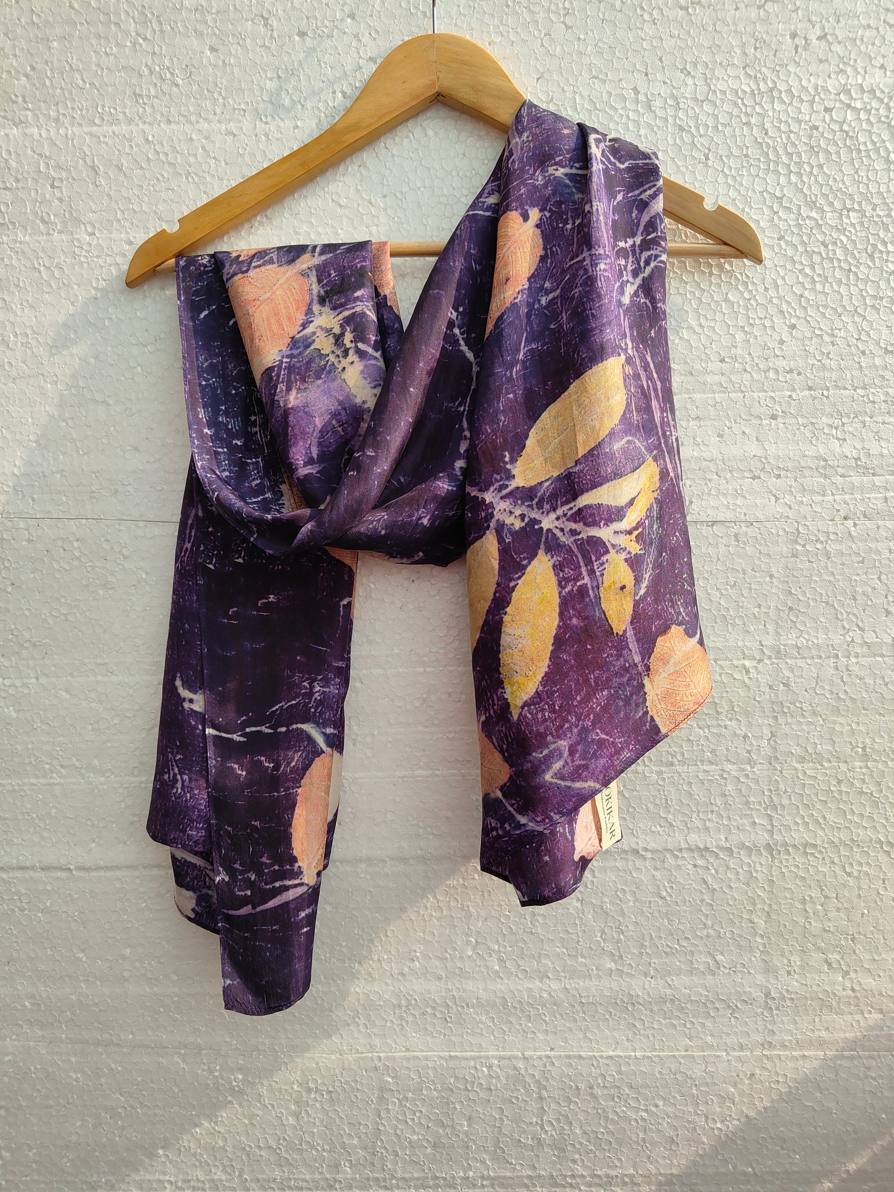 Logwood with Guava and Blackberry Leaf Pure Silk Scarf