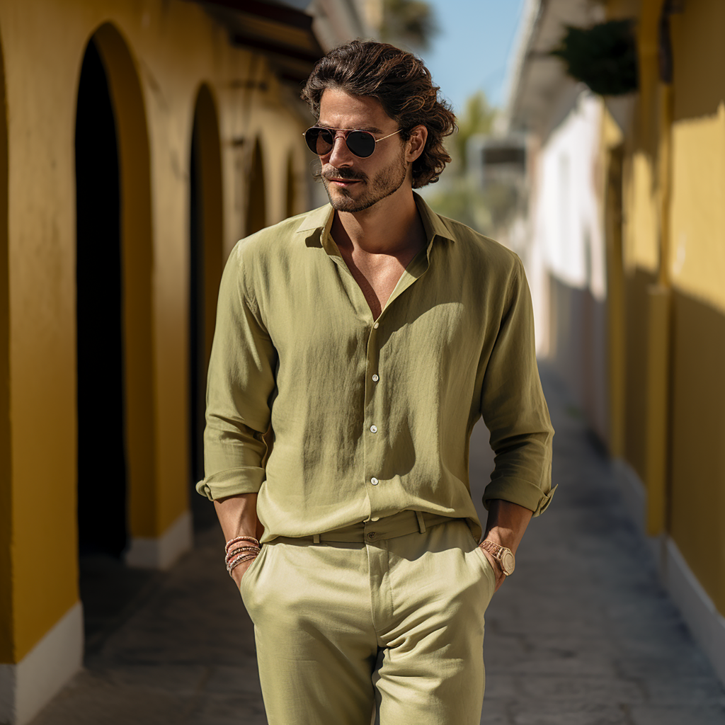 Tranquil Breeze Cotton Linen Shirt